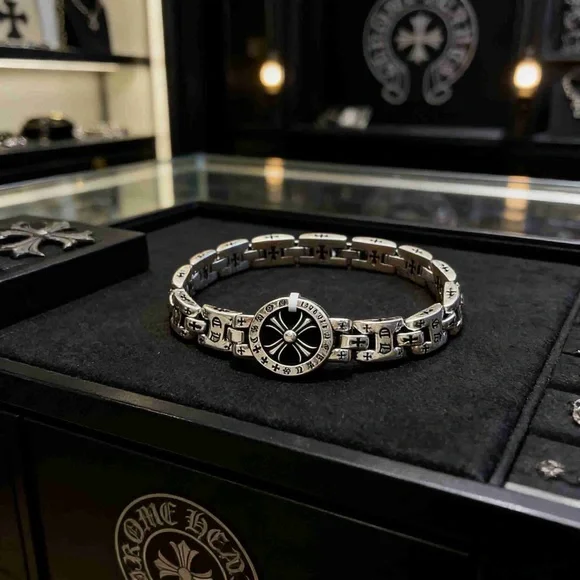 Chrome Hearts Flower Cross Bracelet Size 20cm - Picture 2 of 5